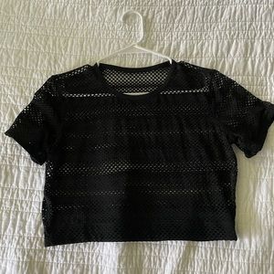 Black Mesh Lululemon Top